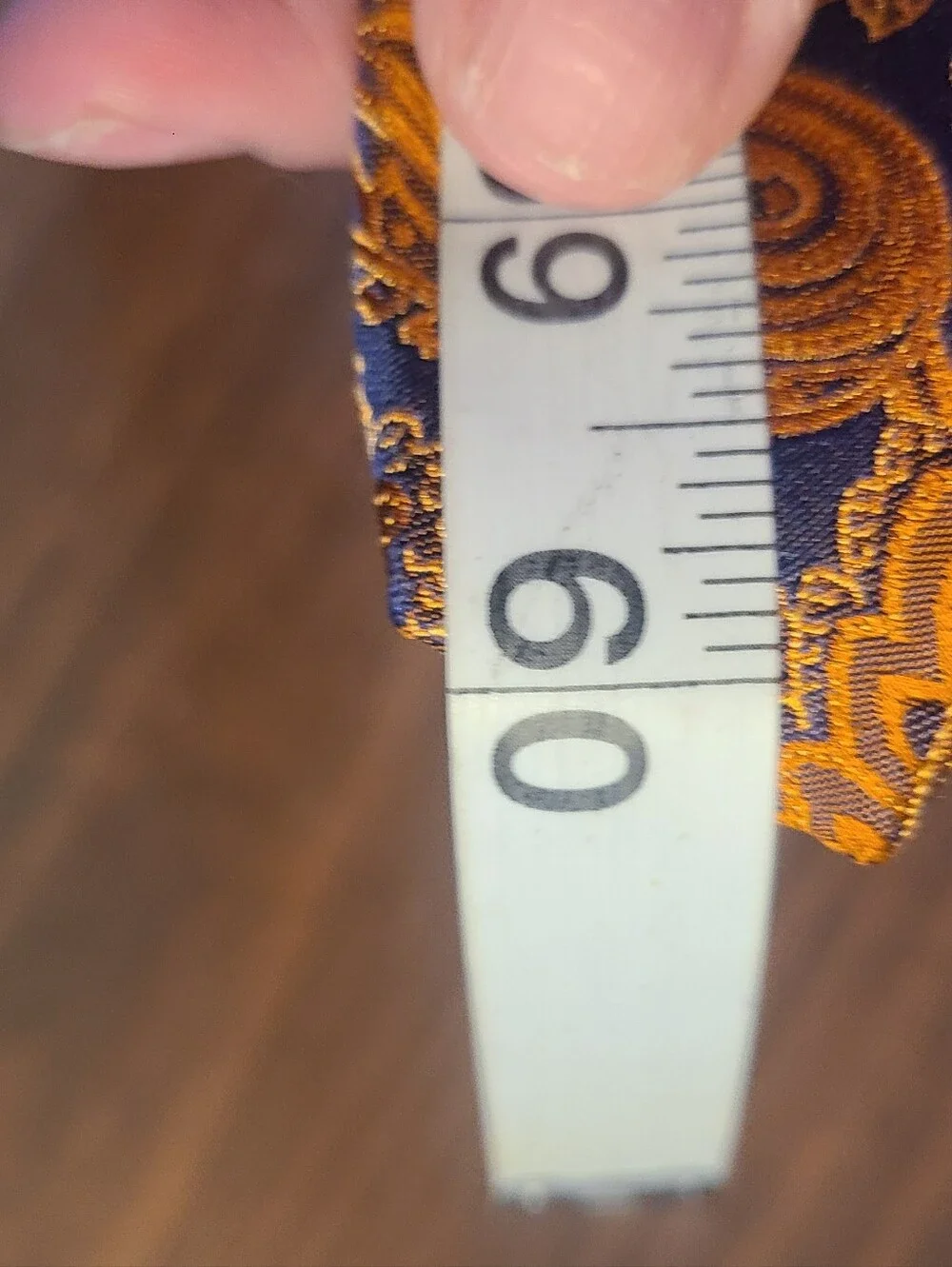 Tasso Elba  Navy and Orange Paisley Silk Tie